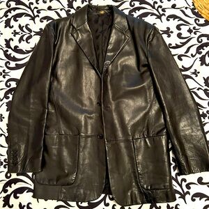 Black Banana Republic Men’s Genuine Leather Jacket